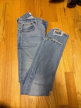 Abercrombie & Fitch Ankle Straight Ultra High Rise Jeans